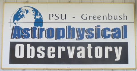 PSU-Greenbush Observatory sign